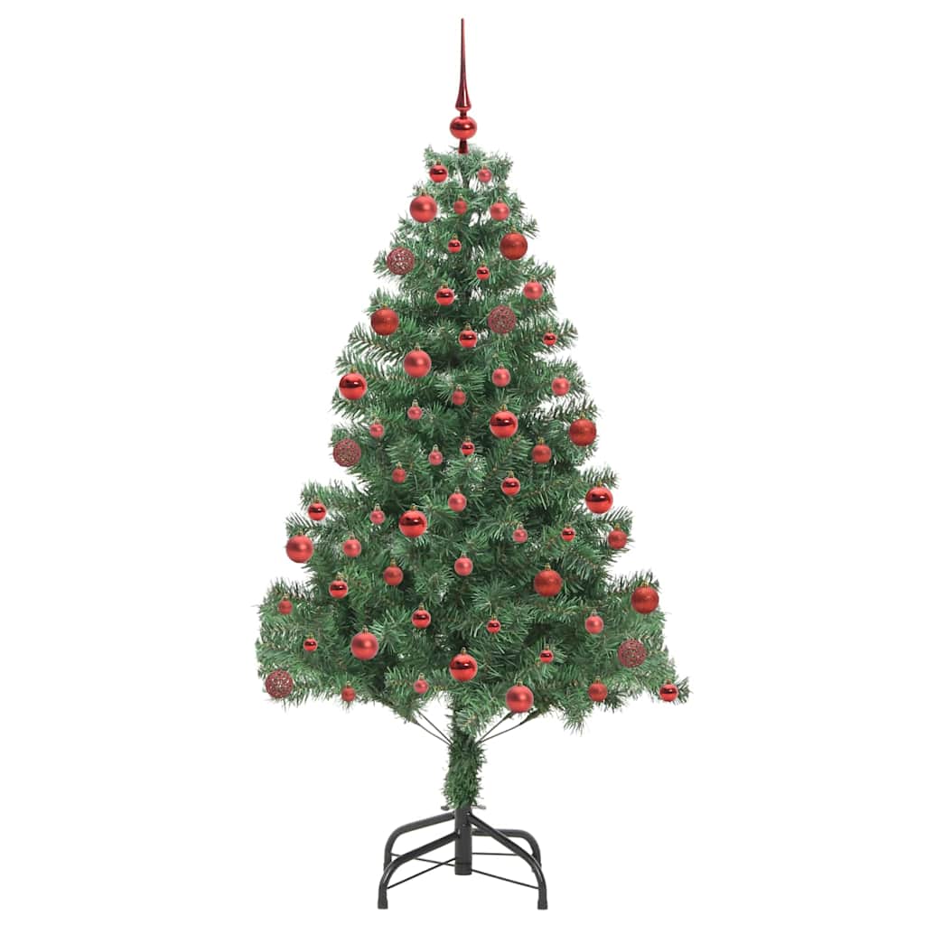 vidaXL Weihnachtsbaum mit 300 LEDs mit Ständer Grün 180 cm PVC