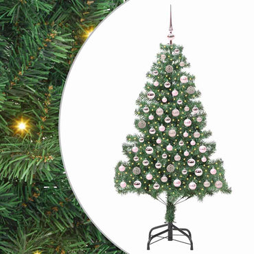 vidaXL Weihnachtsbaum mit 300 LEDs mit Ständer Grün 180 cm PVC