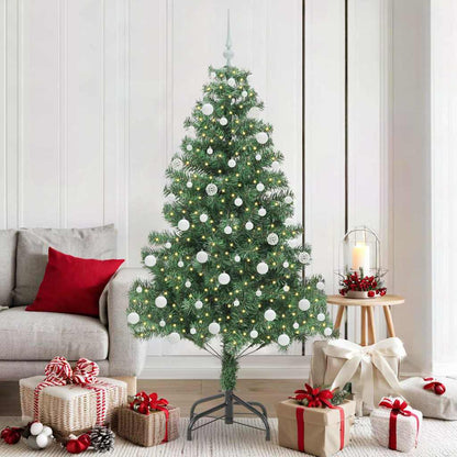 vidaXL Weihnachtsbaum mit 300 LEDs mit Ständer Grün 180 cm PVC