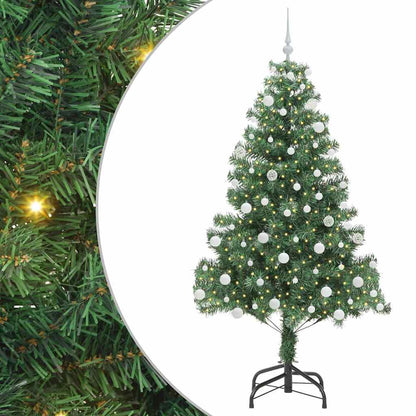 vidaXL Weihnachtsbaum mit 300 LEDs mit Ständer Grün 180 cm PVC