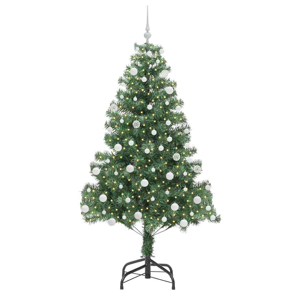 vidaXL Weihnachtsbaum mit 300 LEDs mit Ständer Grün 180 cm PVC