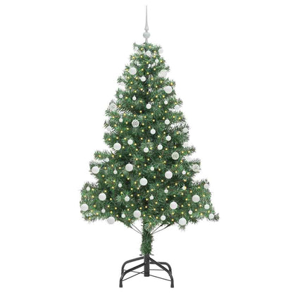 vidaXL Weihnachtsbaum mit 300 LEDs mit Ständer Grün 180 cm PVC