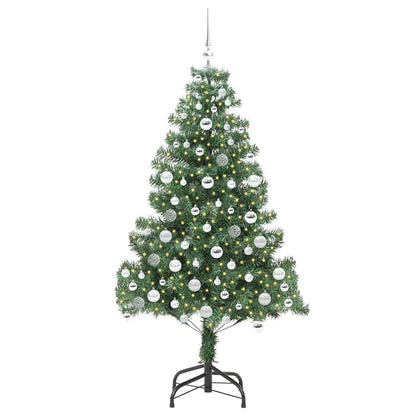 vidaXL Weihnachtsbaum mit 300 LEDs mit Ständer Grün 180 cm PVC