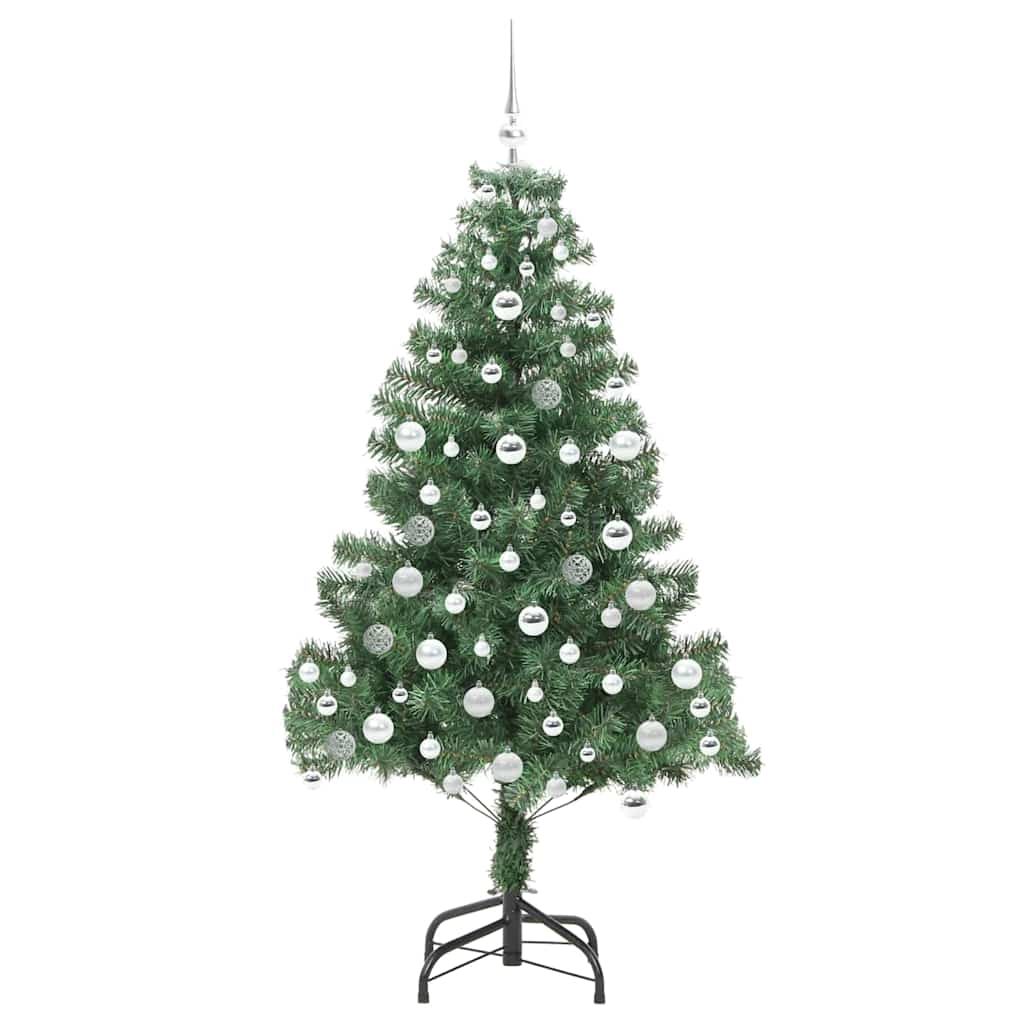 vidaXL Weihnachtsbaum mit 300 LEDs mit Ständer Grün 180 cm PVC