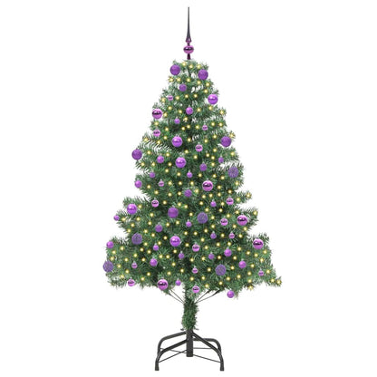 vidaXL Weihnachtsbaum mit 300 LEDs mit Ständer Grün 180 cm PVC