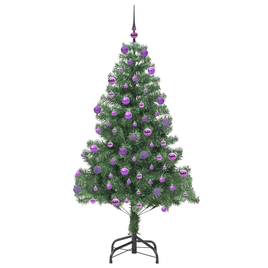 vidaXL Weihnachtsbaum mit 300 LEDs mit Ständer Grün 180 cm PVC