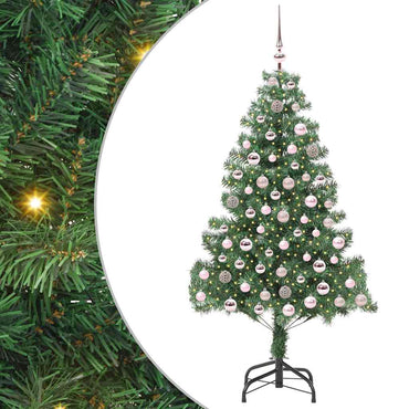 vidaXL Weihnachtsbaum mit 300 LEDs mit Ständer Grün 210 cm PVC