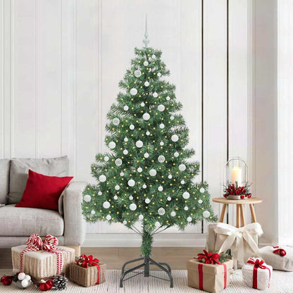 vidaXL Weihnachtsbaum mit 300 LEDs mit Ständer Grün 210 cm PVC
