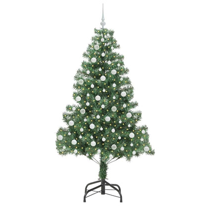 vidaXL Weihnachtsbaum mit 300 LEDs mit Ständer Grün 210 cm PVC