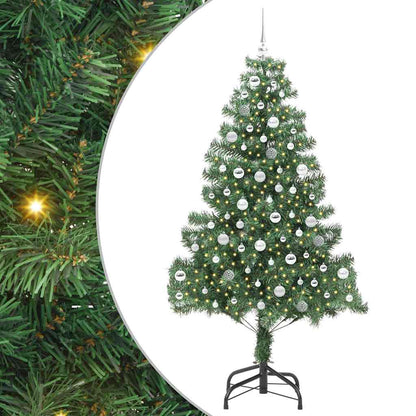 vidaXL Weihnachtsbaum mit 300 LEDs mit Ständer Grün 210 cm PVC