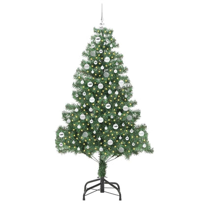 vidaXL Weihnachtsbaum mit 300 LEDs mit Ständer Grün 210 cm PVC