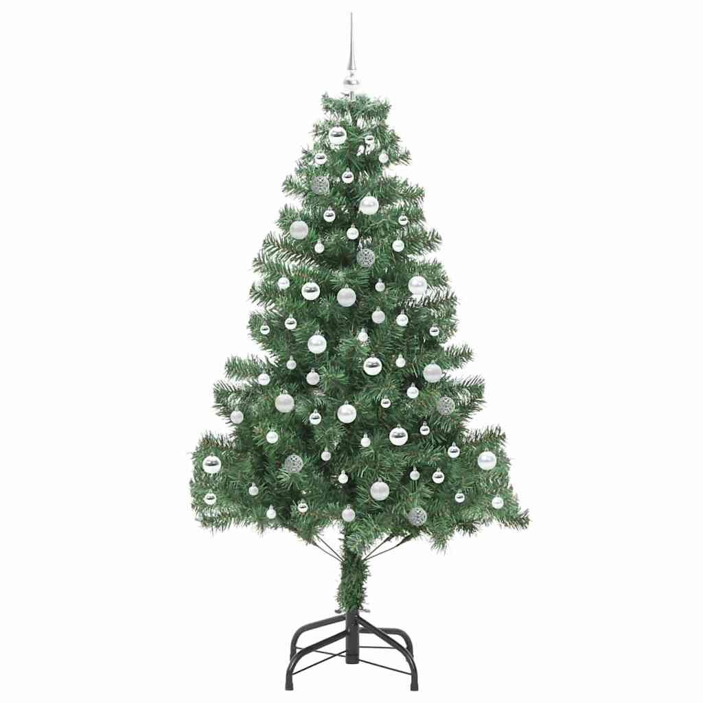 vidaXL Weihnachtsbaum mit 300 LEDs mit Ständer Grün 210 cm PVC