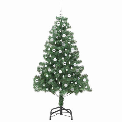vidaXL Weihnachtsbaum mit 300 LEDs mit Ständer Grün 210 cm PVC