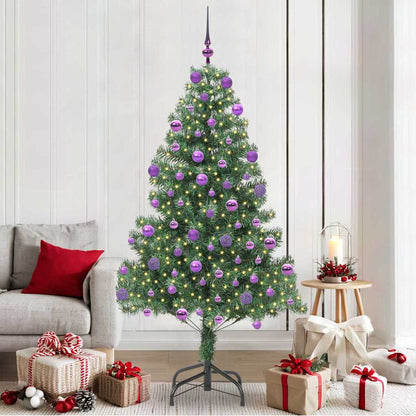 vidaXL Weihnachtsbaum mit 300 LEDs mit Ständer Grün 210 cm PVC
