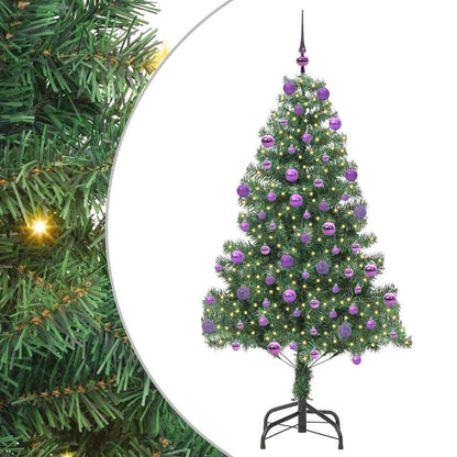 vidaXL Weihnachtsbaum mit 300 LEDs mit Ständer Grün 210 cm PVC