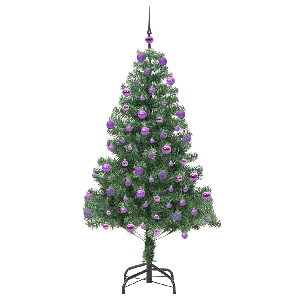 vidaXL Weihnachtsbaum mit 300 LEDs mit Ständer Grün 210 cm PVC