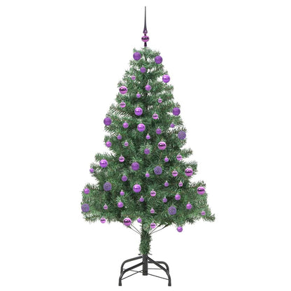vidaXL Weihnachtsbaum mit 300 LEDs mit Ständer Grün 210 cm PVC