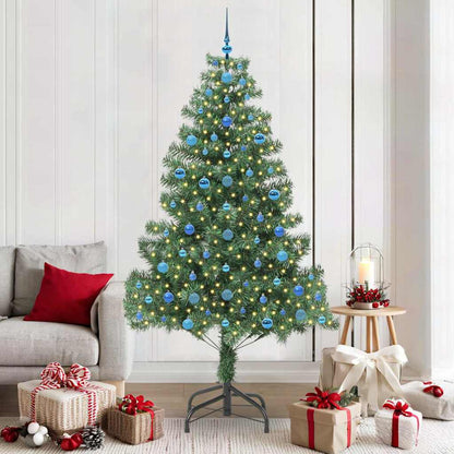 vidaXL Weihnachtsbaum mit 300 LEDs mit Ständer Grün 210 cm PVC