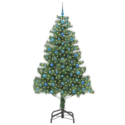 vidaXL Weihnachtsbaum mit 300 LEDs mit Ständer Grün 210 cm PVC