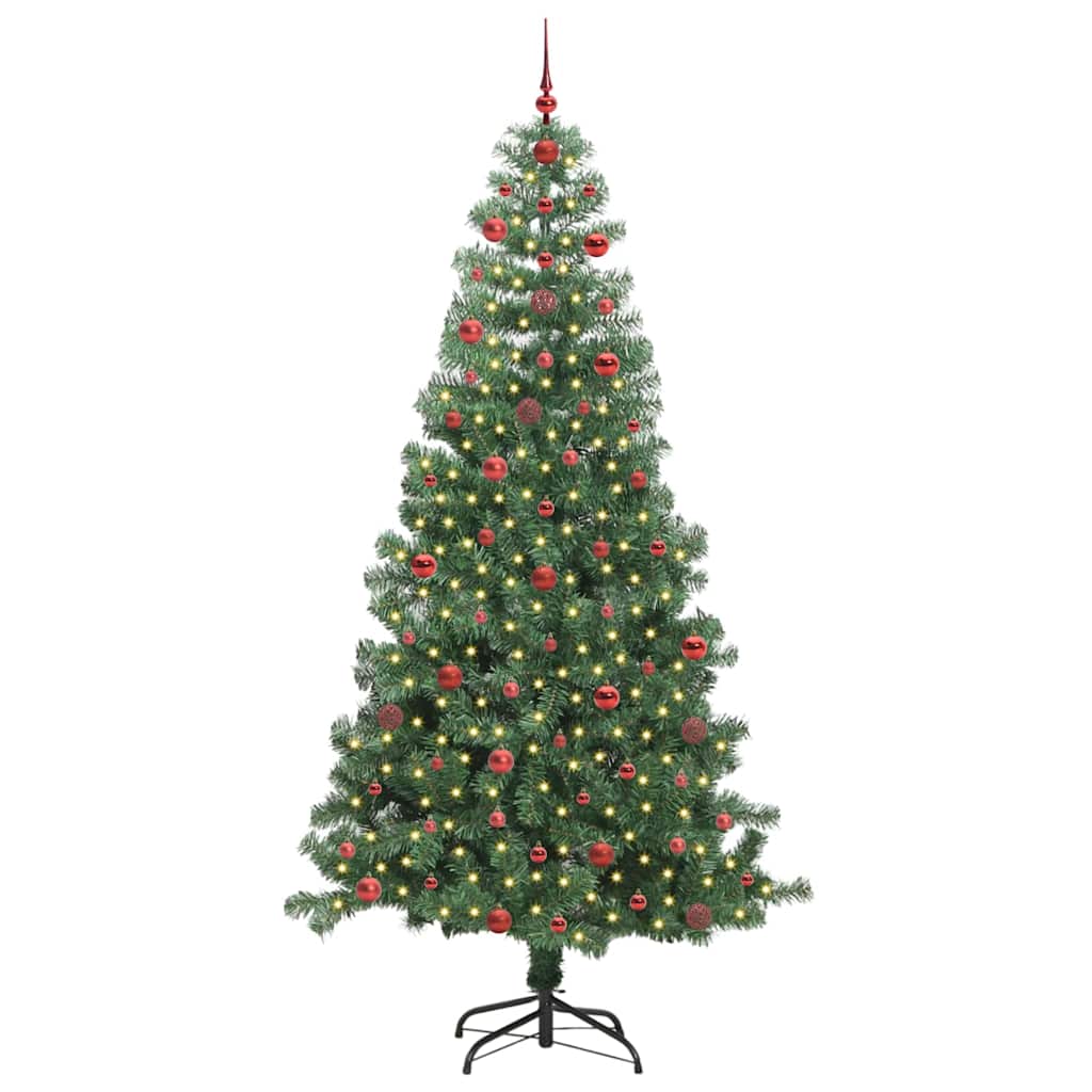 vidaXL Sapin de Noël 300 LED avec support Vert 240 cm PVC