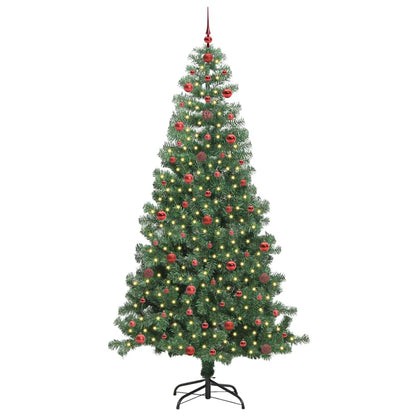 vidaXL Sapin de Noël 300 LED avec support Vert 240 cm PVC