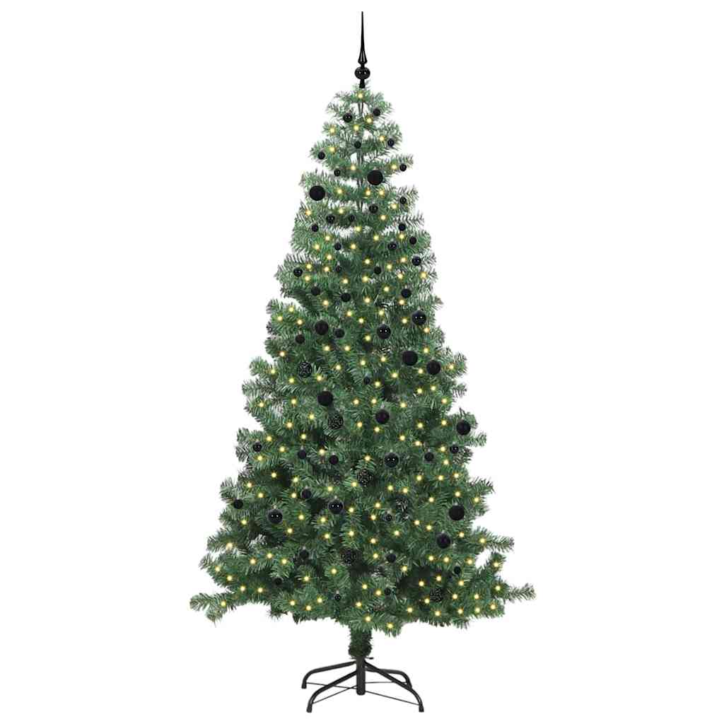 vidaXL Sapin de Noël 300 LED avec support Vert 240 cm PVC