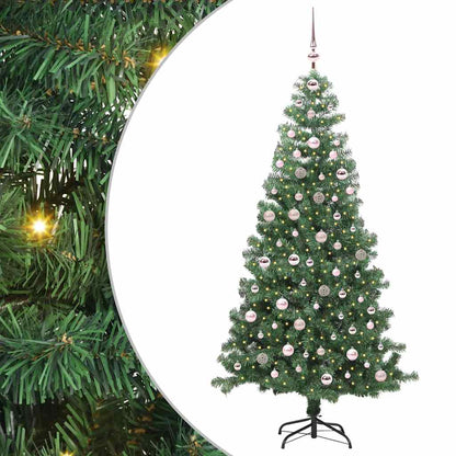 Weihnachtsbaum mit 300 LEDs mit Ständer Grün 240 cm PVC