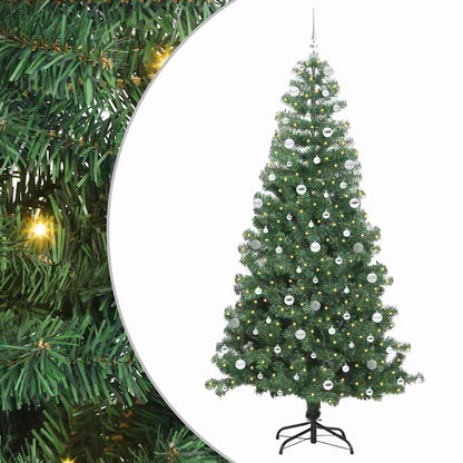 Weihnachtsbaum mit 300 LEDs mit Ständer Grün 240 cm PVC