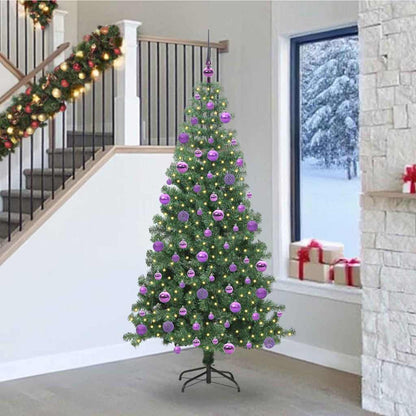 vidaXL Sapin de Noël 300 LED avec support Vert 240 cm PVC