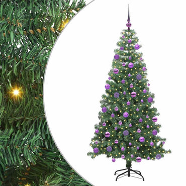 vidaXL Sapin de Noël 300 LED avec support Vert 240 cm PVC