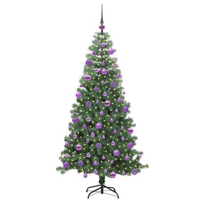 vidaXL Sapin de Noël 300 LED avec support Vert 240 cm PVC