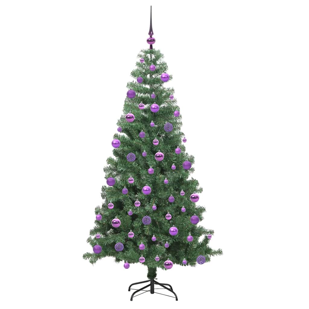 vidaXL Sapin de Noël 300 LED avec support Vert 240 cm PVC