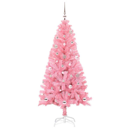 Weihnachtsbaum mit 150 LEDs mit Ständer Rosa 150 cm PVC