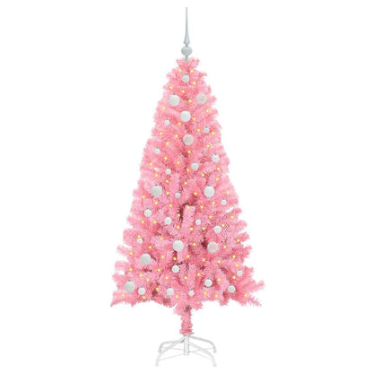 vidaXL Weihnachtsbaum mit 150 LEDs mit Ständer Rosa 150 cm PVC