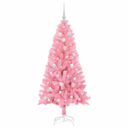 vidaXL Weihnachtsbaum mit 150 LEDs mit Ständer Rosa 150 cm PVC