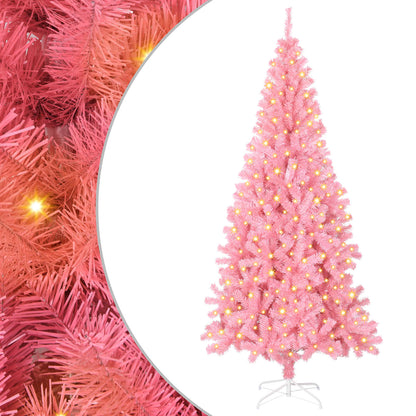 vidaXL Weihnachtsbaum mit 300 LEDs mit Ständer Rosa 180 cm PVC