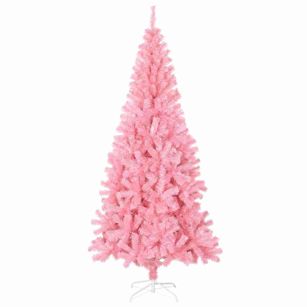 vidaXL Weihnachtsbaum mit 300 LEDs mit Ständer Rosa 180 cm PVC