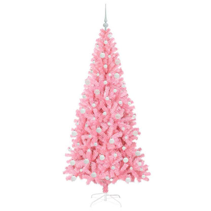 vidaXL Weihnachtsbaum mit 300 LEDs mit Ständer Rosa 180 cm PVC