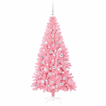 Weihnachtsbaum mit 300 LEDs mit Ständer Rosa 180 cm PVC