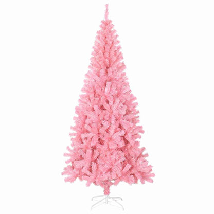 Weihnachtsbaum mit 300 LEDs mit Ständer Rosa 210 cm PVC