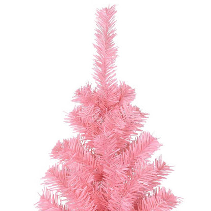 Weihnachtsbaum mit 300 LEDs mit Ständer Rosa 210 cm PVC