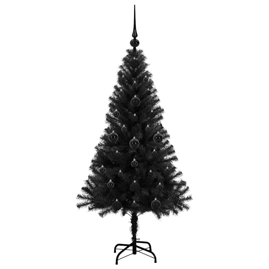 vidaXL Weihnachtsbaum mit 150 LEDs mit Ständer Schwarz 120 cm PVC