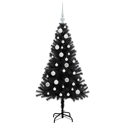 vidaXL Weihnachtsbaum mit 150 LEDs mit Ständer Schwarz 120 cm PVC