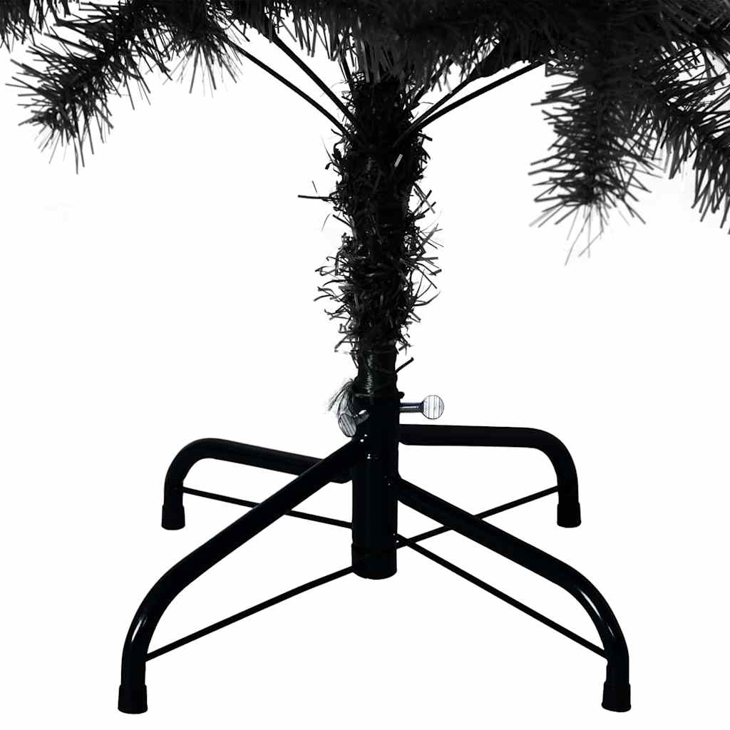 vidaXL Weihnachtsbaum mit 150 LEDs mit Ständer Schwarz 120 cm PVC