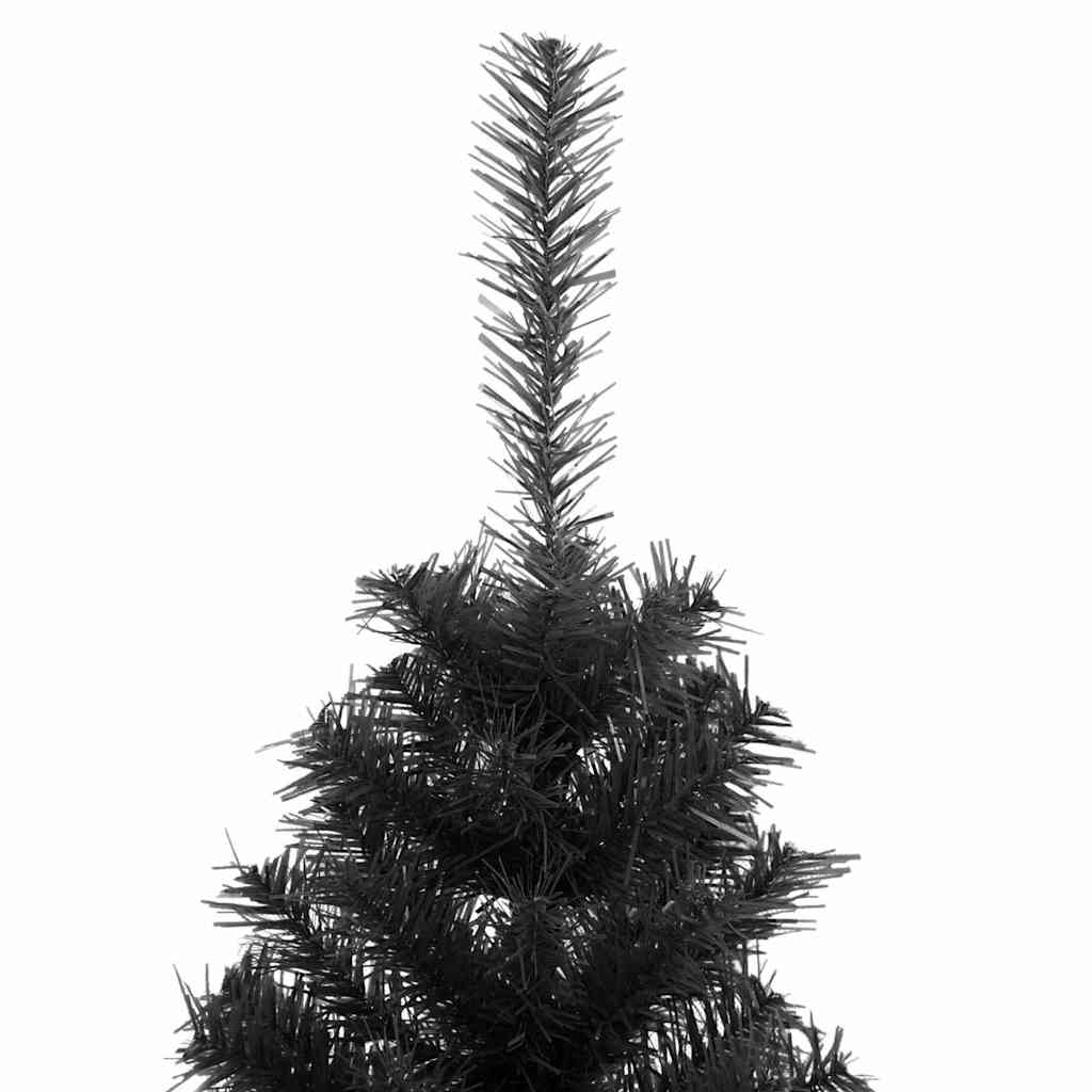vidaXL Sapin de Noël avec 150 LED et support Noir 150 cm PVC