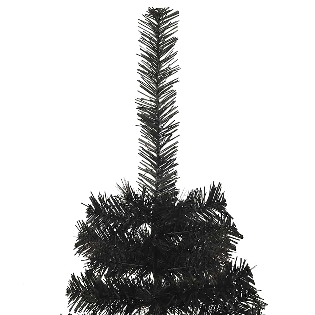 vidaXL Weihnachtsbaum mit 300 LEDs mit Ständer Schwarz 180 cm PVC