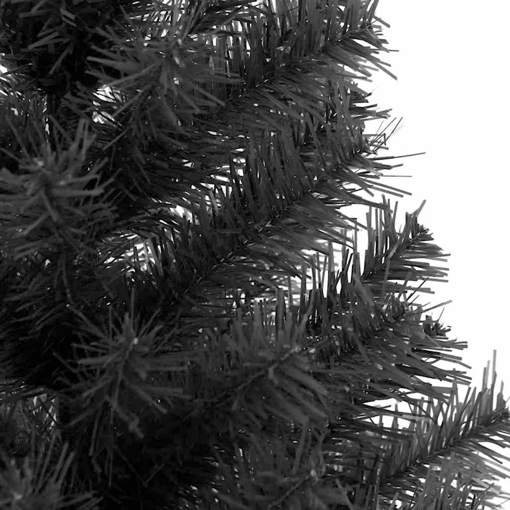 vidaXL Weihnachtsbaum mit 300 LEDs mit Ständer Schwarz 180 cm PVC