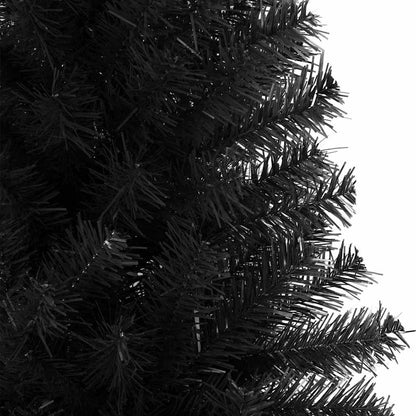 vidaXL Weihnachtsbaum mit 300 LEDs mit Ständer Schwarz 180 cm PVC