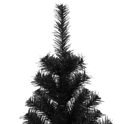 vidaXL Weihnachtsbaum mit 300 LEDs mit Ständer Schwarz 180 cm PVC