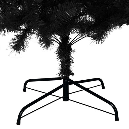 vidaXL Sapin de Noël avec 300 LED et support Noir 180 cm PVC